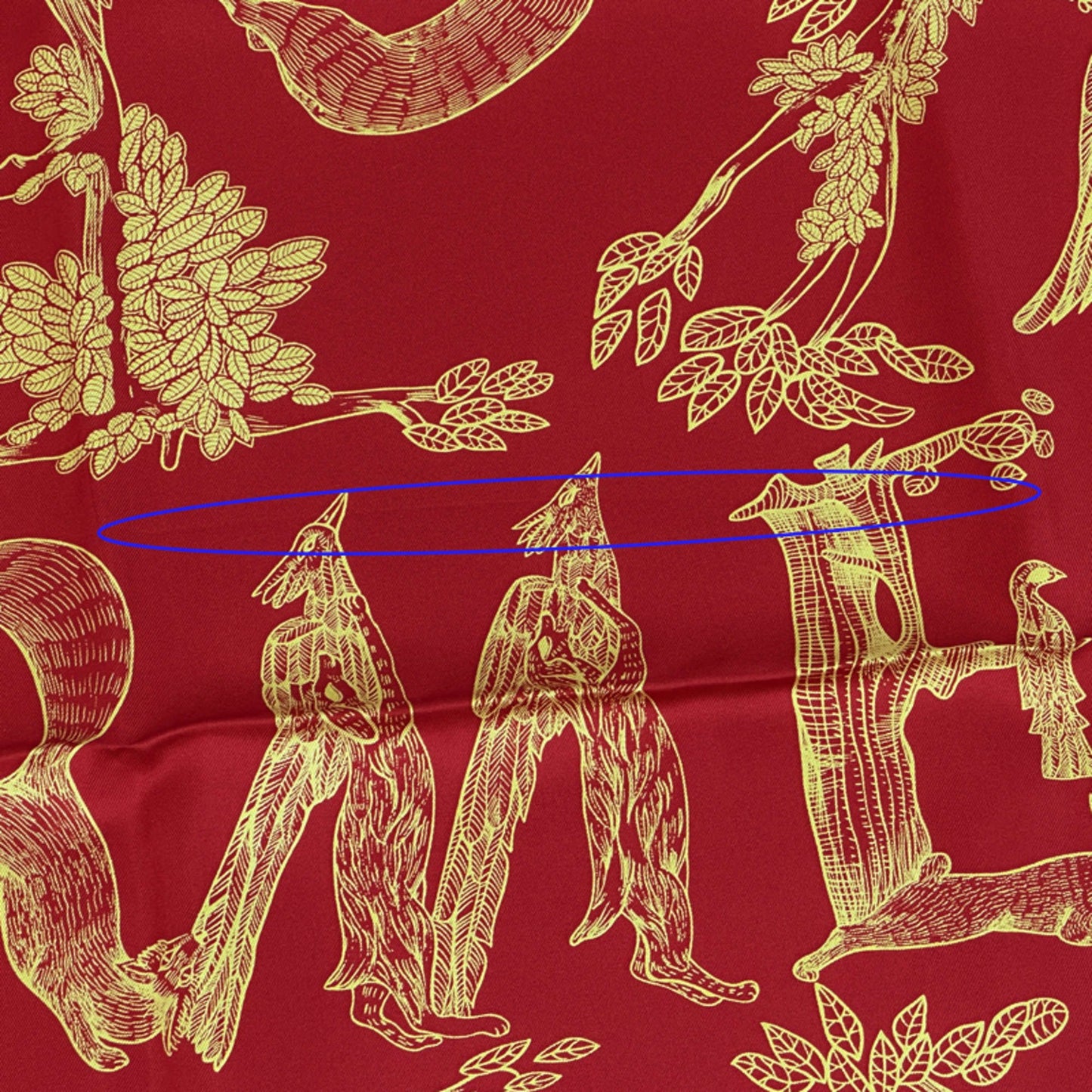 Herms Hermes Carr 90 Animal Alphabet Scarf