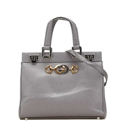 Gucci Zumi Small Handbag Shoulder Bag 569712 Grey Leather