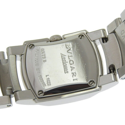 Bvlgari Assioma Watch Aa26S Stainless Steel Quartz Analog Display Black Dial