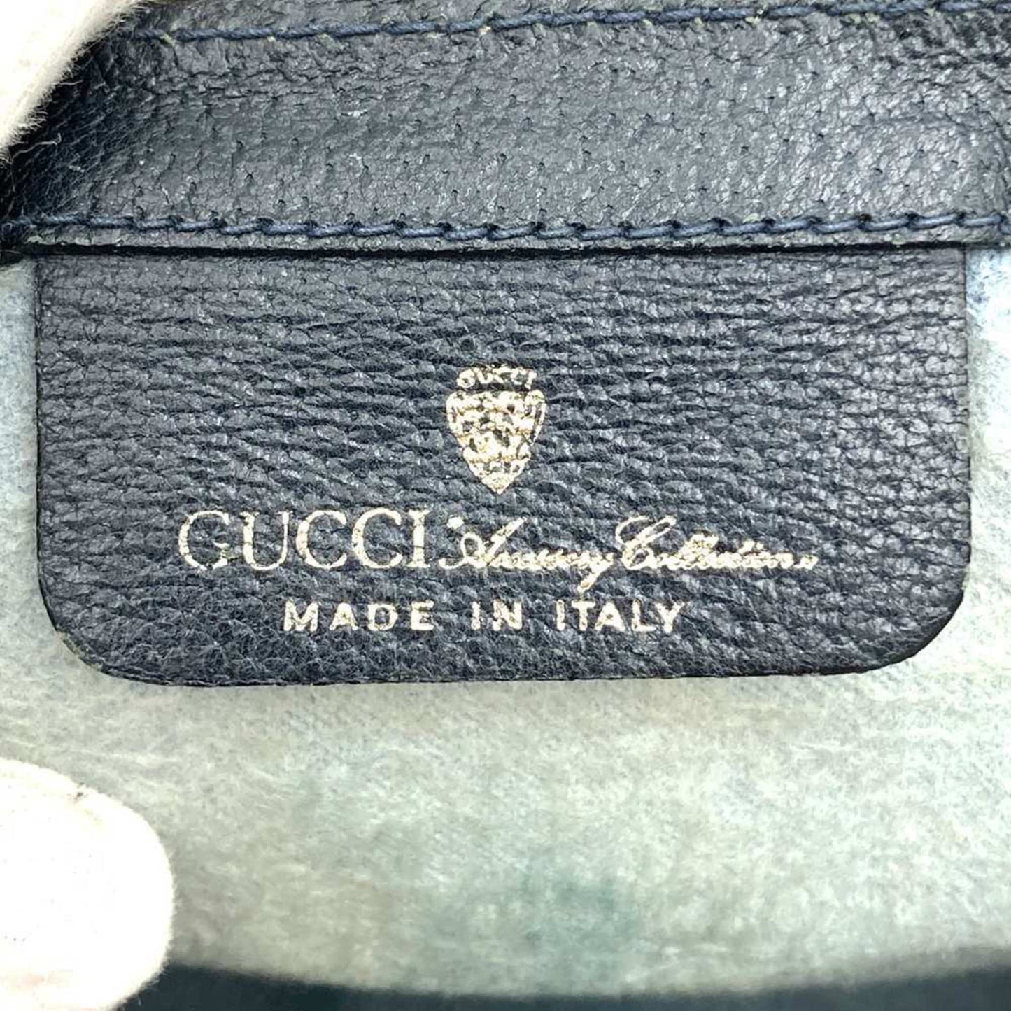 Gucci 001 019 Clutch Bag/Second Bag Navy Sherry Line Gg Supreme Canvas