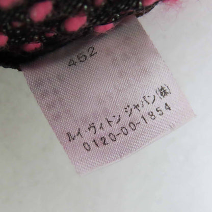 Louis Vuitton M76070 Echarpe Logomania Shine Wool And Silk Rose Pop Fringed Knit Scarf