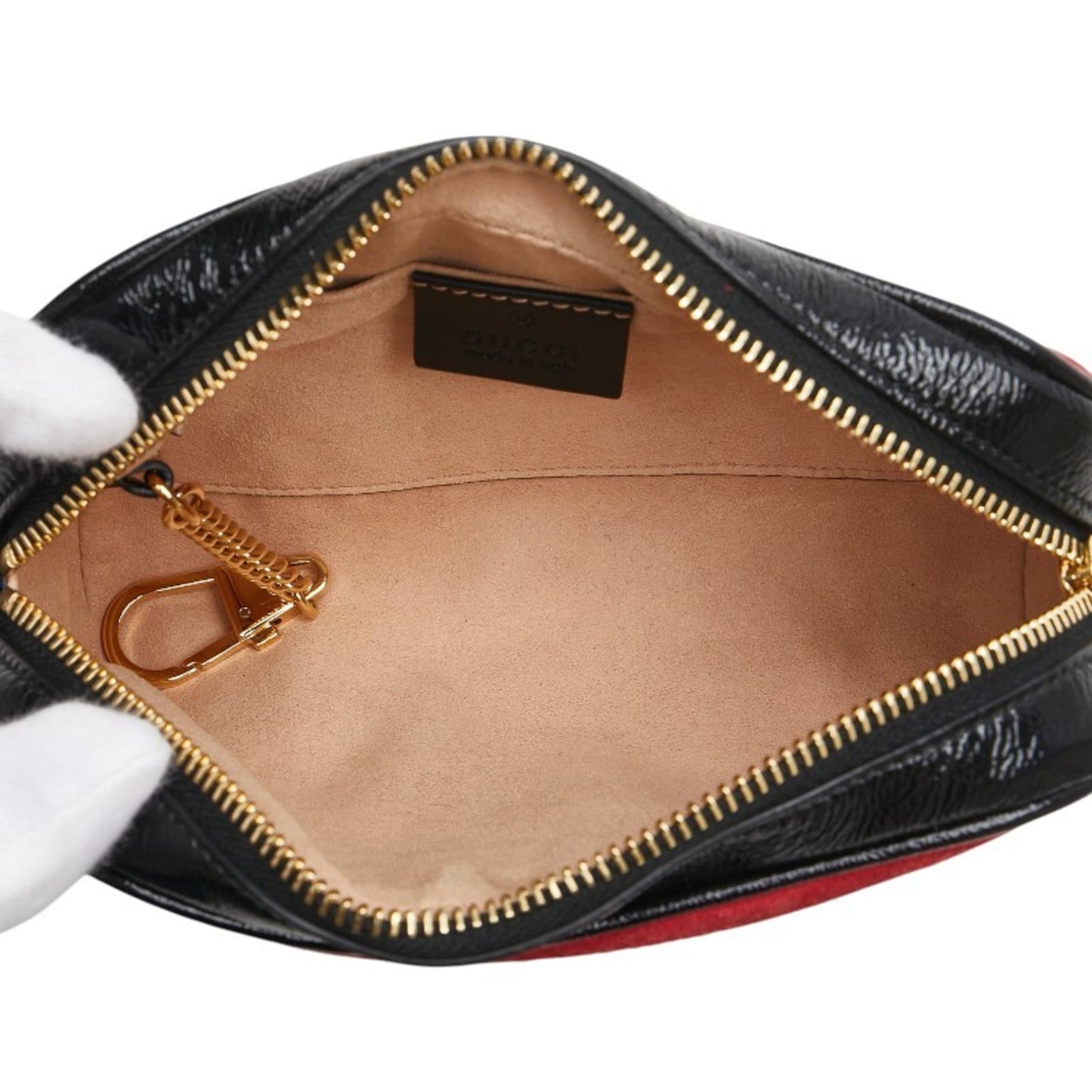 Gucci Sherry Line Crossbody Shoulder Bag 517350 In Red Multicolor Suede