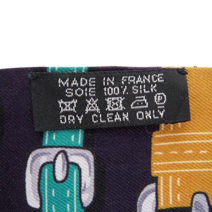 Herms Twilly Presidential Horse Harness Harnais Des Presidents Silk Aubergine Vert Mille Scarf