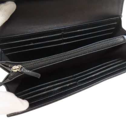 Chanel Coco Mark Silver Hardware Long Wallet Grained Calfskin