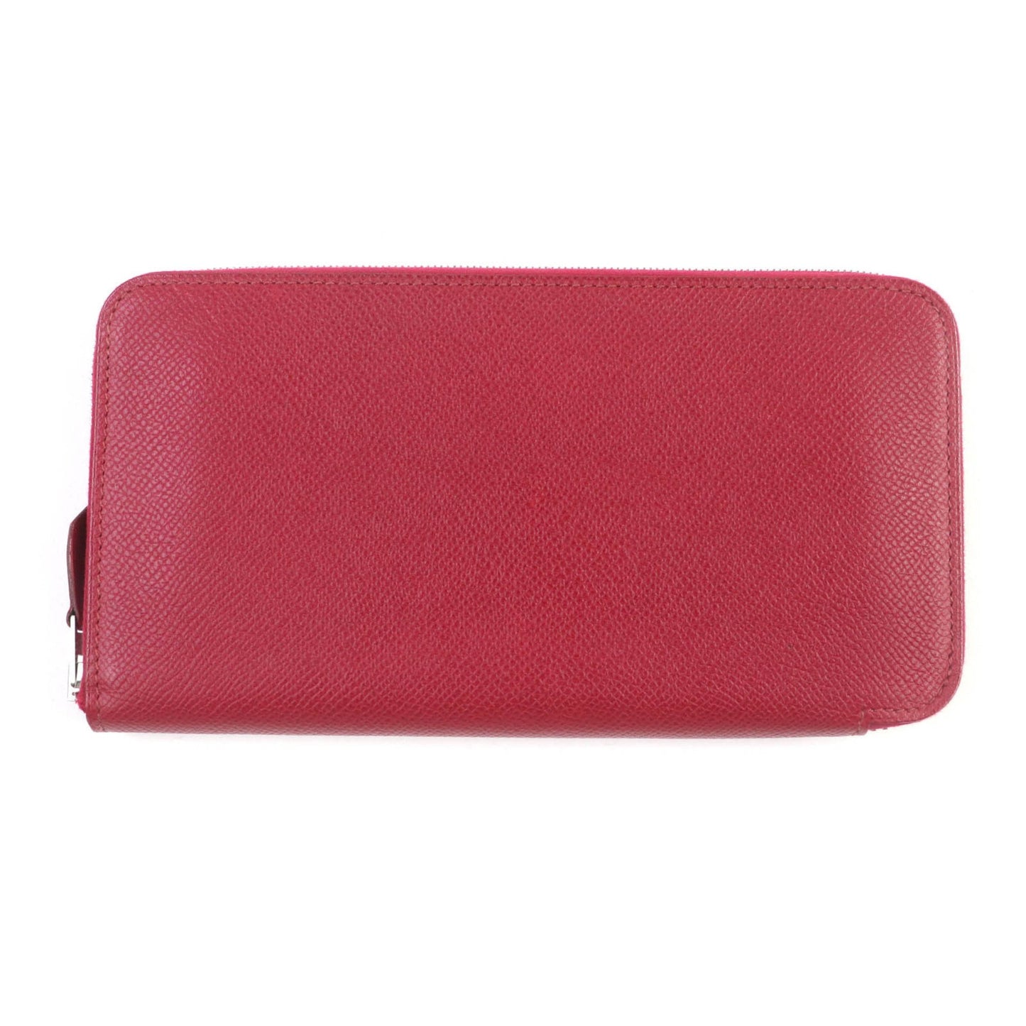 Hermes Azap Long Classic Ruby Epsom Leather Round Zip Wallet