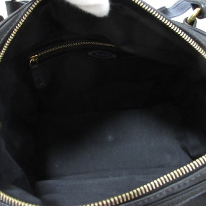 Tod'S Multi-Pocket Leather Handbag In Black