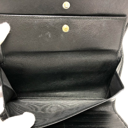 Gucci 257303 Shima Line Gg Wallet Long Embossed All-Over Pattern Tri-Fold Leather