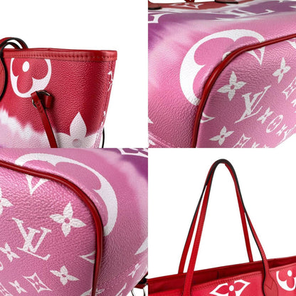 Louis Vuitton Louis Vuitton Tote Bag Neverfull Mm Coated Canvas Red Purple Pink White Silver