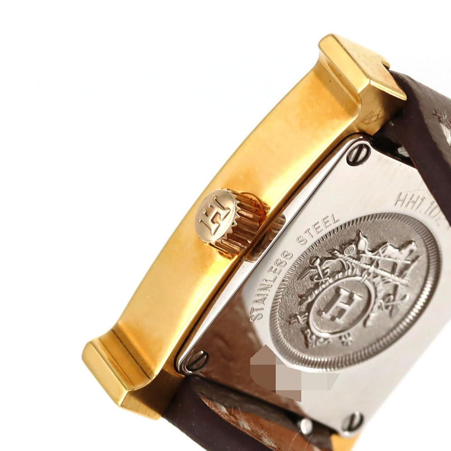 Herms H Watch Gp 1P Hh1.102 Quartz Wristwatch