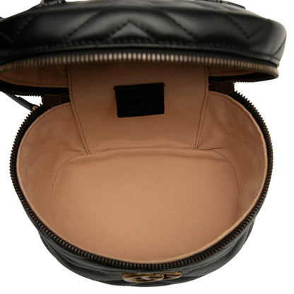 Gucci Gg Marmont Quilted Backpack 598594 Black Leather