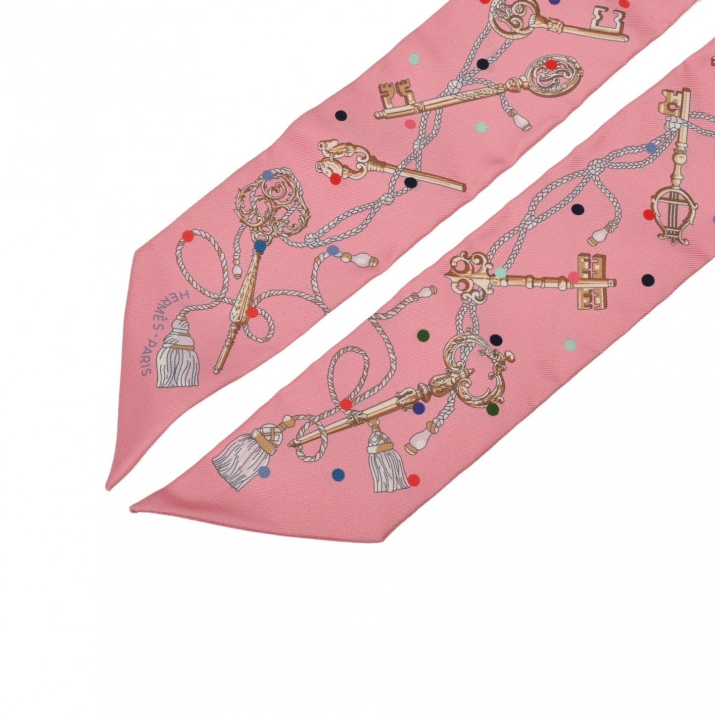 Hermes Twilly Les Cles Pois Rose