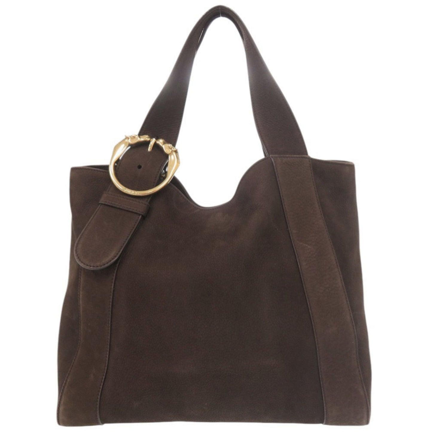 Gucci 296877 Nubuck Leather Brown Tote Bag Handbag 0256 Gucci