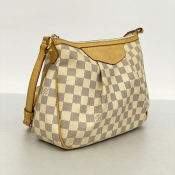 Louis Vuitton Damier Azur Siracusa Pm Shoulder Bag N41113 White