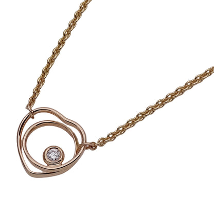Hermes Herms Vertige Cool Tpm Women'S Heart Necklace In 750Pg Pink Gold With One Diamond