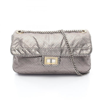 Chanel 2.55 Punched Leather Shoulder Bag