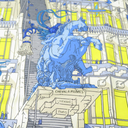 Like New Herms Carr 90 "The Legend Of The Winged Horse" La Legende Du Cheval A Plumes Twill