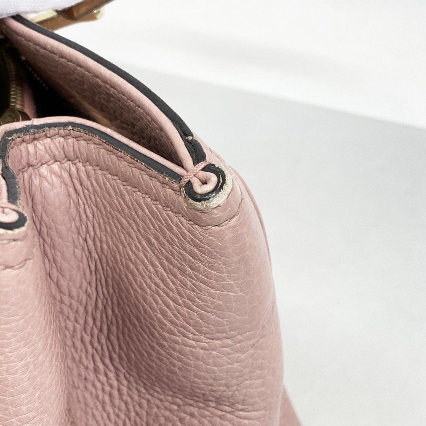 Gucci Bamboo Handbag 323660 Leather Pink Champagne 2-Way Bag