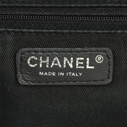 Chanel Paris New York Line Tote Bag Nylon Leather A33100 Black Coco Mark