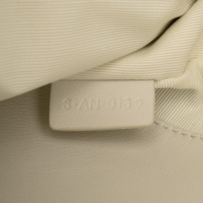 Celine C Charm Crossbody Shoulder Bag White Leather