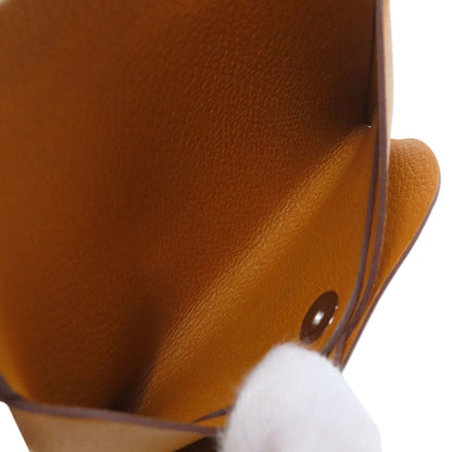 Hermes Herms Calvi Duo Silver Hardware Coin Case Evercolor