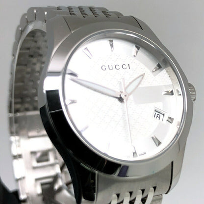 Gucci G Timeless Quartz 126.5 Stainless Steel Battery-Operated Women'S Watch With Date Display