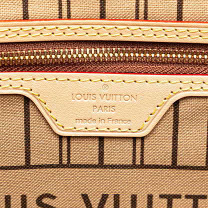 Louis Vuitton Monogram Neverfull Mm Tote Bag M40156 Brown Pvc Leather
