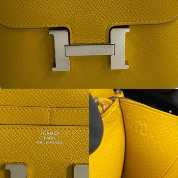 Hermes Constance Compact Epsom Leather Bifold Wallet With Coin Purse