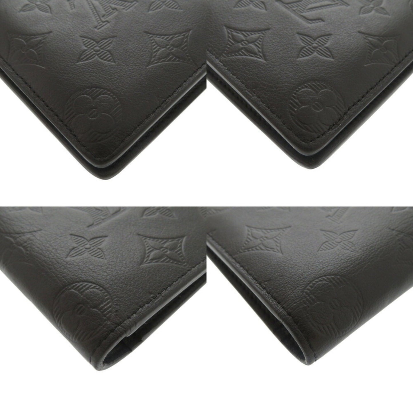 Louis Vuitton Portefeuille Brazza Monogram Shadow M62900 Ic Chip Noir Long Wallet 1713Louis Vuitton