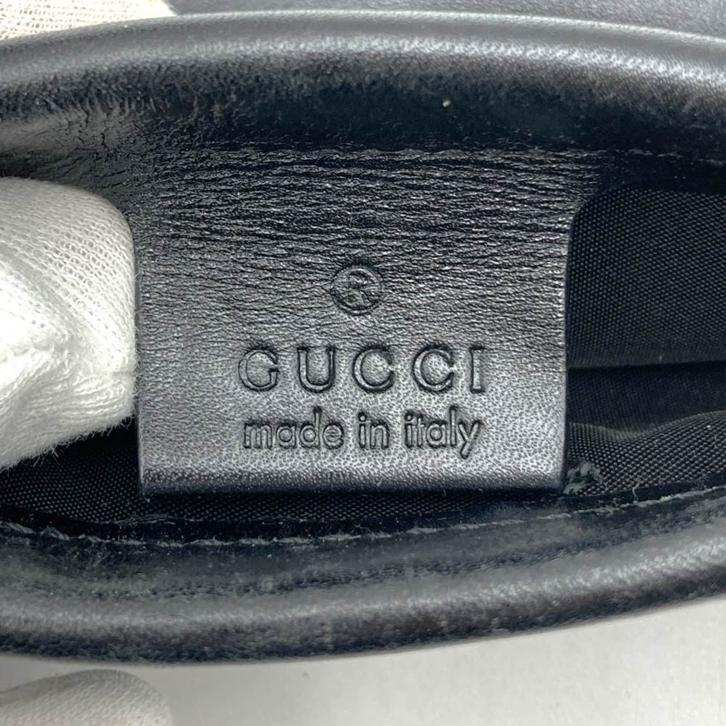 Gucci 95332 Shoulder Bag/Handbag In Beige/Black Canvas