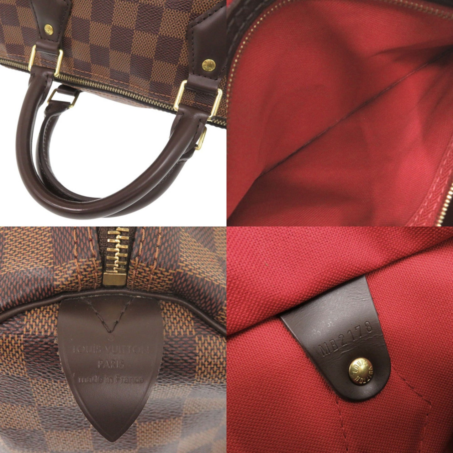 Louis Vuitton Speedy 30 Damier Ebene N41364 Brown Handbag 0029 Louis Vuitton