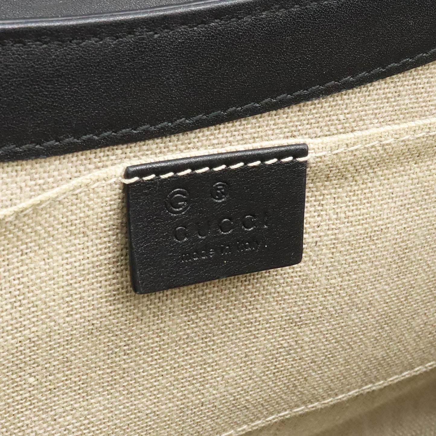 Gucci Micro Guccissima Emily Shoulder Bag Chain Tassel Leather Black 449635