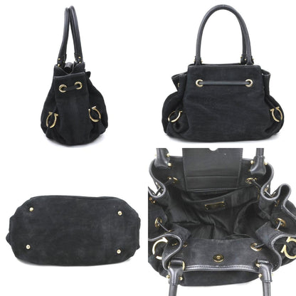 Salvatore Ferragamo Gancini Handbag In Nubuck Leather