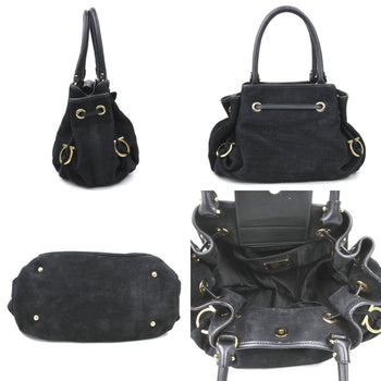 Salvatore Ferragamo Gancini Handbag In Nubuck Leather