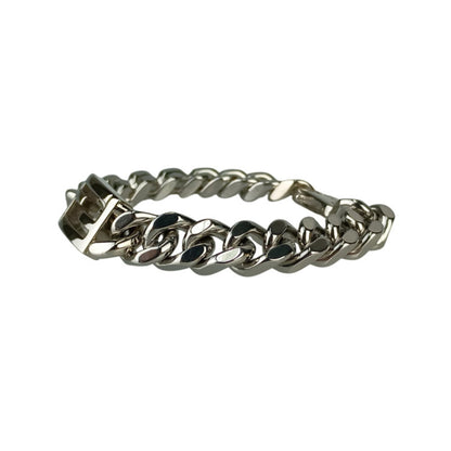 Fendi Ff Baguette Link Chain Bracelet In Silver Metal