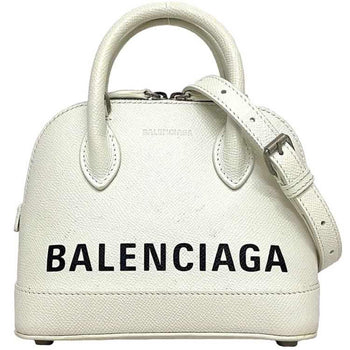 Balenciaga 2Way Bag Ville Small Xxs White Black Everyday 550646 Shoulder Handbag Leather Balenciaga
