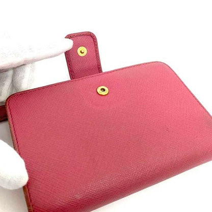 Prada Bi-Fold Wallet Ec-22190 Pink 1Ml225 Saffiano Leather 230 A Prada Compact