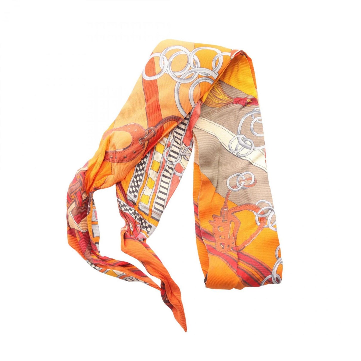 Hermes Herms Twilly Brides Et Gris Silk Scarf For Women