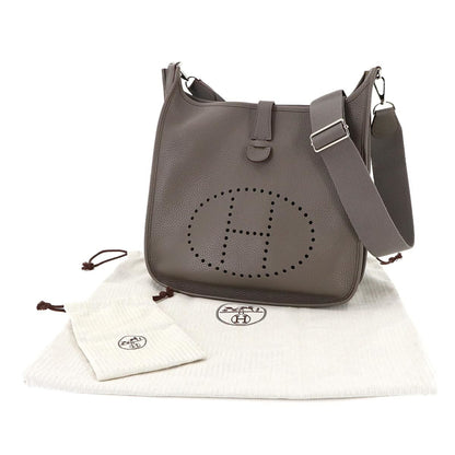 Hermes Herms Evelyne 3 Gm Shoulder Bag In Taurillon Clemence Etain