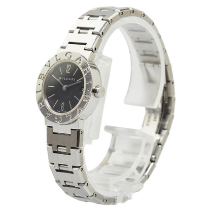 Bvlgari Watch Bb23Ss Quartz Black Dial Stainless Steel