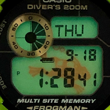 Casio G-Shock Gw-200F-3 Frogman Earthwatch Watch Featuring A Rain Frog