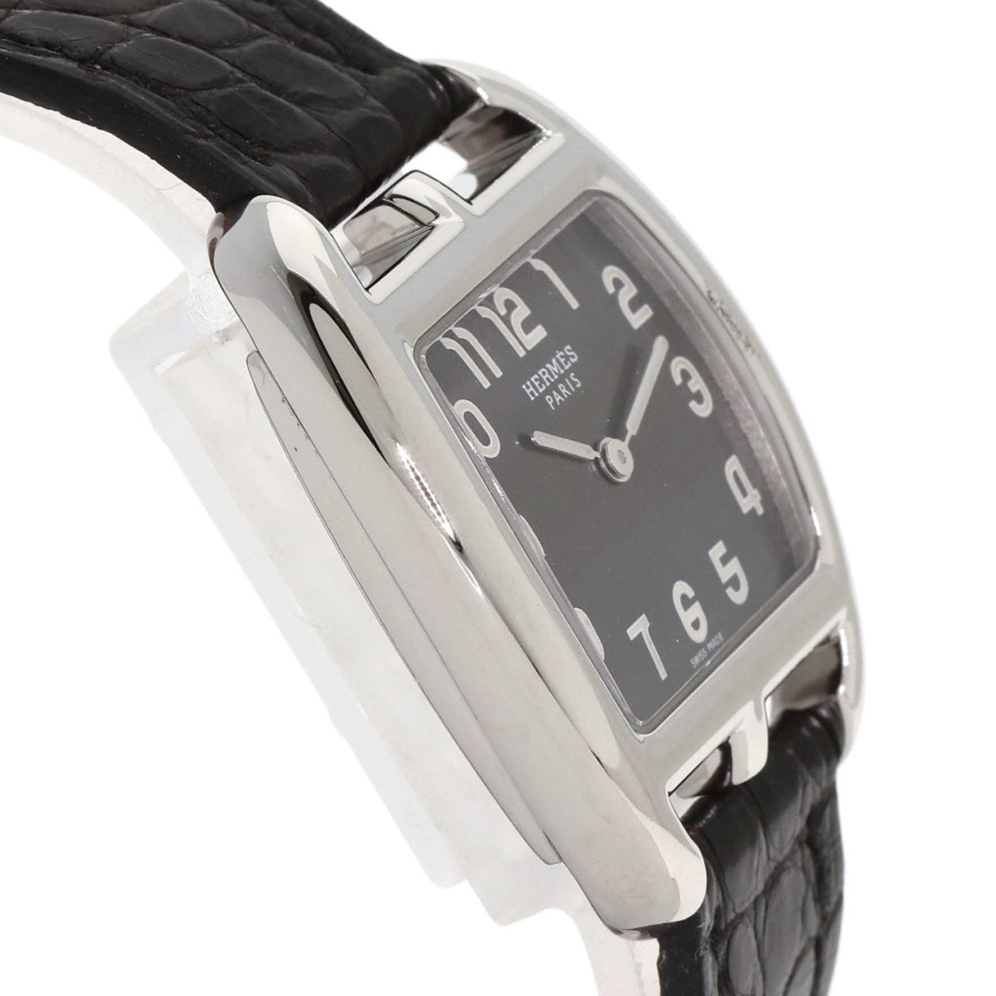 Hermes Herms Ct1.210 Cape Cod Tonneau Watch In Stainless Steel