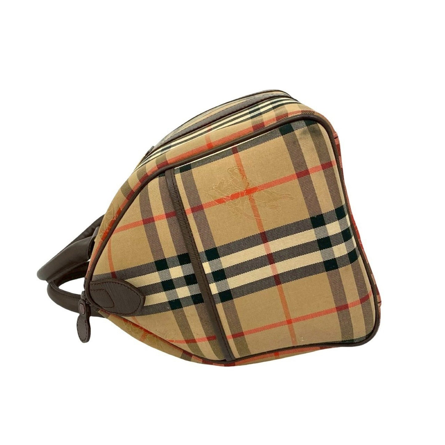 Burberry'S Nova Check Shadow Horse Logo Canvas And Leather Handbag