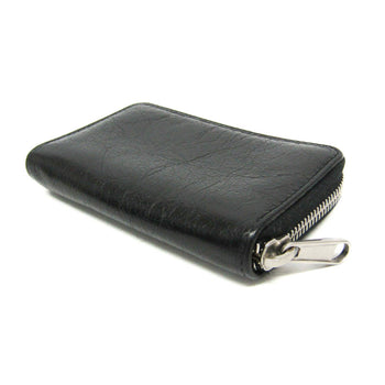 Gucci Interlocking G Coin Case 581530 Leather Card Case Black