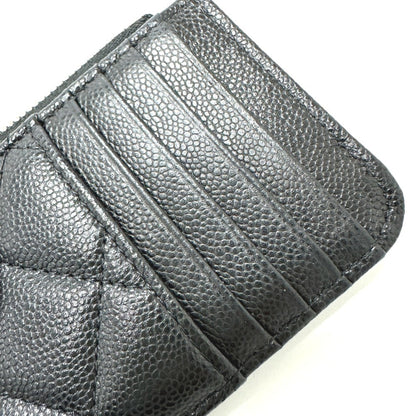 Chanel Ap2570 Coco Mark Matelasse Classic Zip Business Card Holder/Card Case Wallet/Coin Caviar Skin