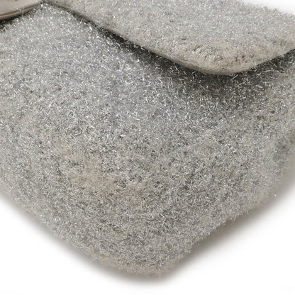 Chanel Chanel Pour Toe Glitter Coco Mark Chain Shoulder Bag Fabric Leather Silver