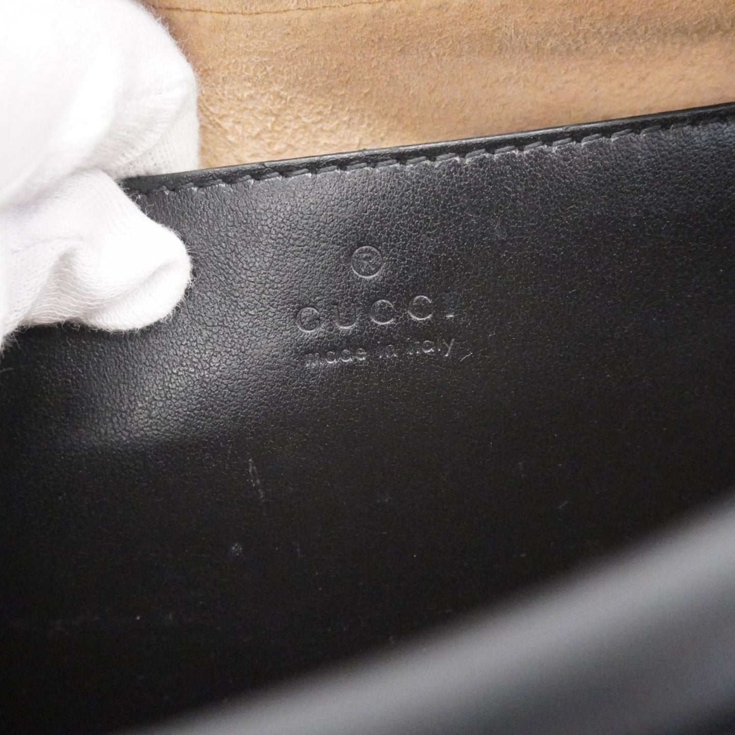 Gucci Gg Marmont Shoulder Bag 447632 Leather Black