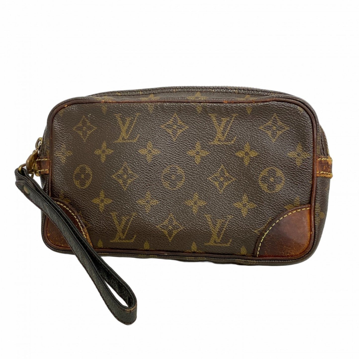 Louis Vuitton Monogram Marly Dragonne Pm Clutch Bag M51827 Brown