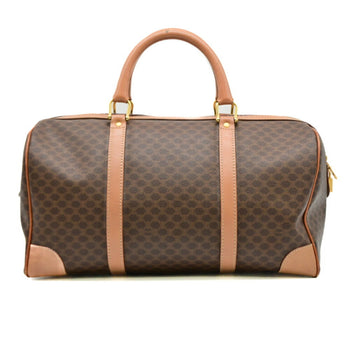 Celine Macadam Boston Bag Leather Brown