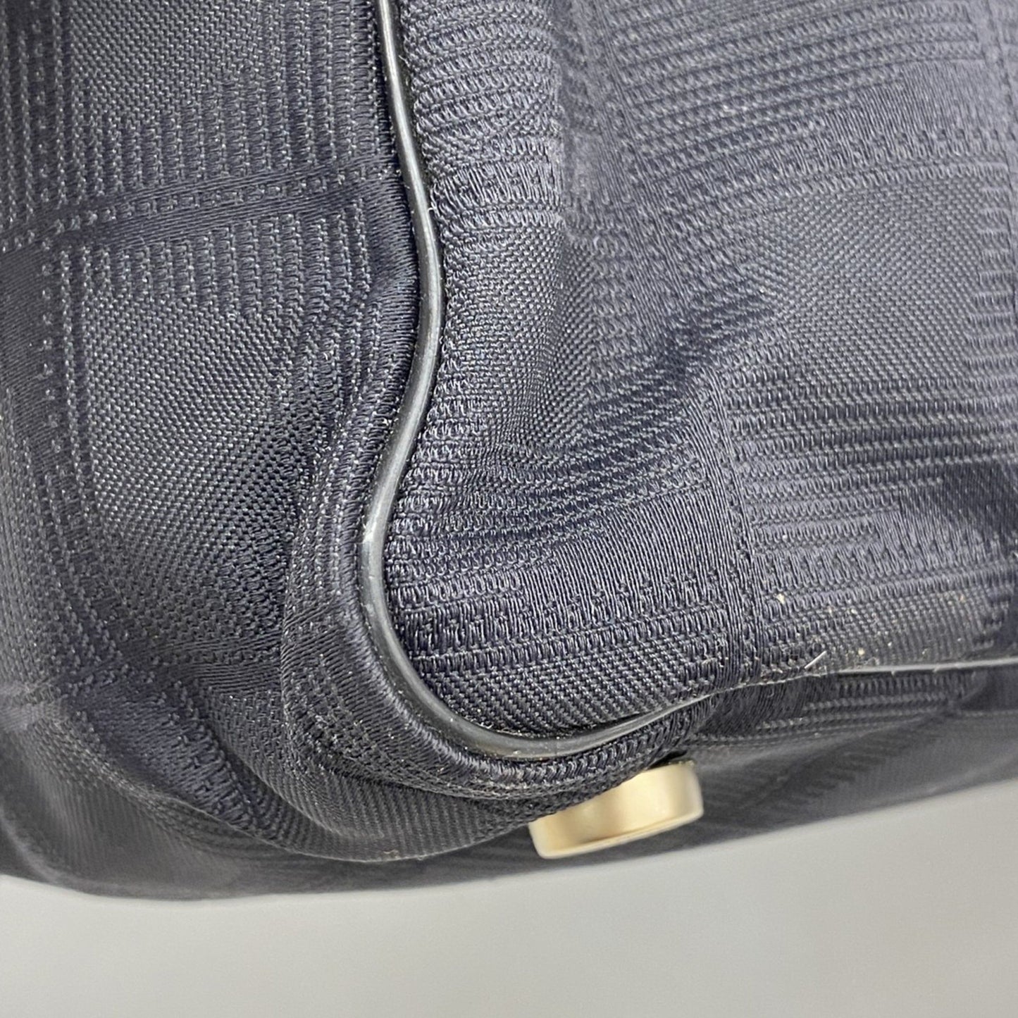 Chanel New Travel Nylon Handbag In Black Champagne