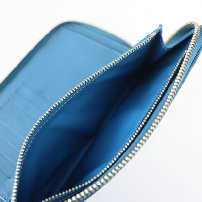 Louis Vuitton Louis Vuitton Zippy Wallet Vertical Long M58411 Taurillon Leather Blue Silver